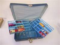 1968 MatchBox carrying case with a few MatchBox