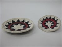 2 Miniature Native American String Baskets