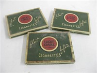 Three Vintage 5.5"x 4.5" Lucky Strike Tins