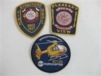 Three 3" - 4" Fire Department Patches