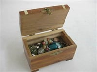 5" x 3" Cedar Box w/ Jewelry