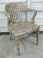 Sponge Painted Wood Armchair