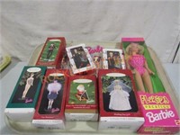 Tray Lot  Barbie Ornaments & Doll