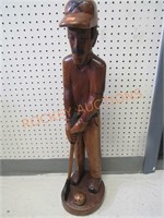Wood Statue 30" Golfer