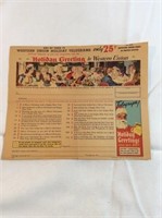 1937 Western Union holiday greeting telegram