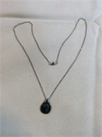 Sterling silver necklace with turquoise colored