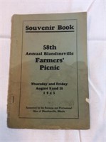 1945  Souvenir book 58th annual Blandinsville