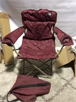 North west burgundy folding chair with case