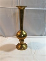 16 inch tall solid brass vase