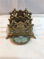Decorative brass letter holder