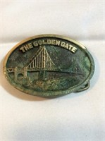 Brass the Golden Gate bridge belt buckle