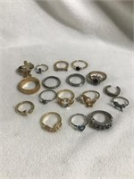 Lot of 17 Miscellaneous rings some may be missing