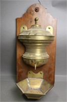 WOODEN WALL MOUNT FOUNTAIN WITH BASIN 11X24