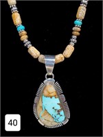 Navajo Turquoise & Sterling Necklace