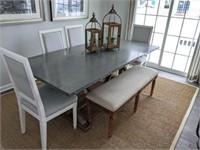 6PC DINING TABLE W/CHAIRS & BENCH