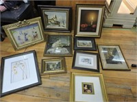 Selection Vintage Prints, Oil Paintings, Etc