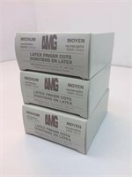 Boxes of AMG Latex Finger Cots Size Medium