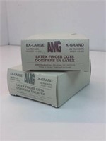 Boxes of AMG Latex Finger Cots Size XL