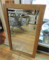 Wood Framed Bevel Glass Mirror