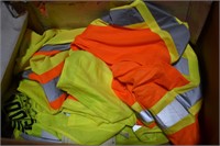 box of loose safety vests