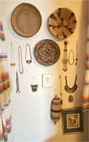 16 pcs. Native Beaded Jewelry & Woven Baskets