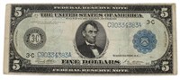 Series 1914 Large $5.00 Federal Reserve Note