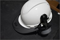 hard hat with ear muff attachment