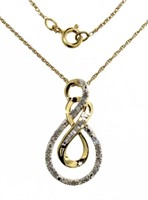 Beautiful 1/4 ct Natural Diamond Infinity Necklace