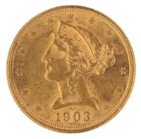 1903-S AU Liberty Head $5.00 Gold Half Eagle