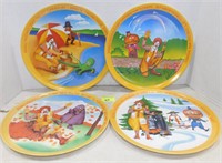 Lot of (4) 1977 Ronald McDonald Collector Plates