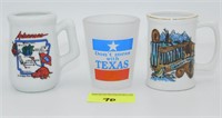 Wyoming & Arkansas Mini Mugs & Texas Shot Glass