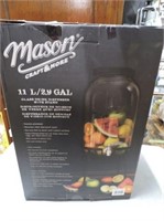 2.9 Gal Mason Glass Beverage Dispenser
