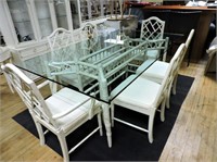 Thomasville Dinning Room Glass Top Table &  Chairs