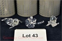(3) Pcs. Swarovski Crystal: