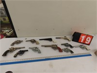 COLLECTION OF CAP GUNS DIXIE, HUBLEY, & MORE