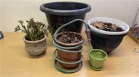 Assortment of flower pots