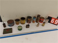 GROUPING OF ASSORTED ADVERTISING TINS