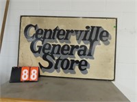 CENTERVILLE GENERAL STORE SIGN PLYWOOD, HAND