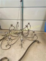 metal hanging chandelier with add. pieces