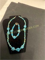 turquiose necklace and bracelet