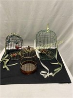 collection of bird cages