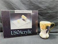 Acrylic Cheese Plate & Mug