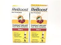 Brand New Reboost Sore Throat Relief Cherry