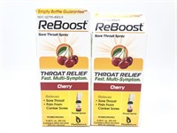 Brand New Reboost Sore Throat Relief Cherry