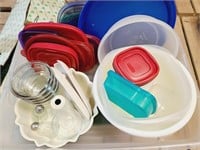 Assorted Plastic & Glass Containers