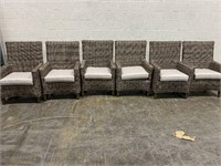 Scratch/dent Set of 6 Whicker Patio Chairs