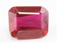 8.60ct Emerald Cut Natural Red Ruby GGL Cert