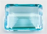 61.35ct Emerald Cut Blue Indicolite Tourmaline GGL