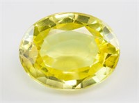 17.90ct Oval Cut Yellow Natural Sapphire GGL