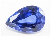 14.00ct Pear Cut Blue Natural Sapphire GGL